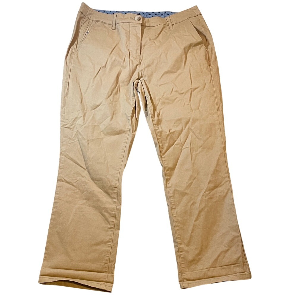 Tribal Audrey Khaki Chino Pants‎ Womens 4 Straight Leg Stretch Tan 44790